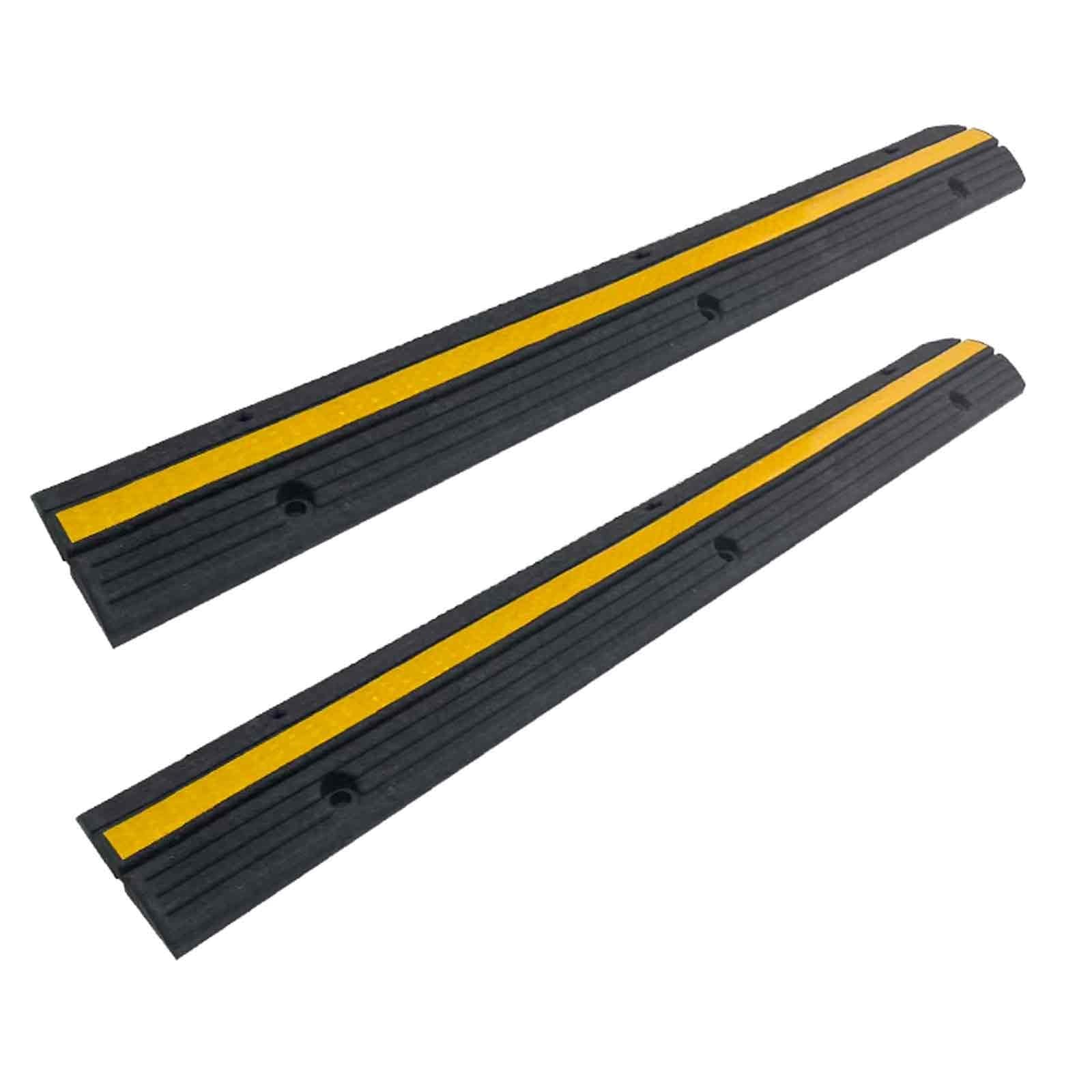 Protector de Cables Paquete de 2, Reductor Velocidad de 1 Canal, Cubre Cables Suelo para Entradas de Vehículos, Ideal para Oficinas en Casa o Exteriores