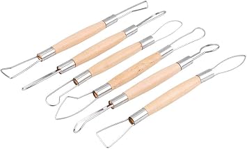 Hava ile Kuruyan Terra Cotta Seramik Kil 500 gr + 17 Parça Şekillendirme Alet Seti | Pişmeyen Kırmızı Doğal kil