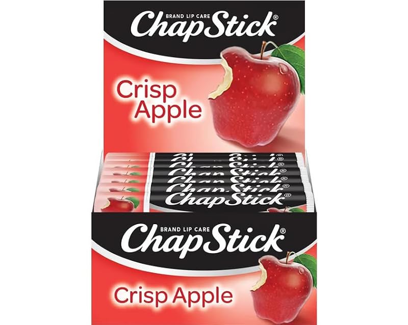 Bálsamo labial ChapStick Crisp Apple, pacote com 12 unidades de 4,3 g