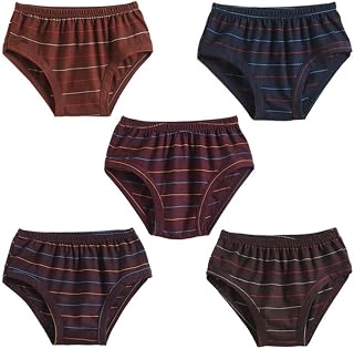 ESSA BabyCare Striped Briefs | Unisex Multicolor Underwear for Boys and Girls | Mid Rise | 100% Soft Cotton Fabric with Fu... Price In India