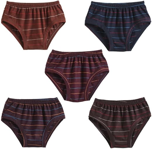 ESSA BabyCare Striped Briefs | Unisex Multicolor Underwear for Boys and Girls | Mid Rise | 100% Soft Cotton Fabric with Fu...