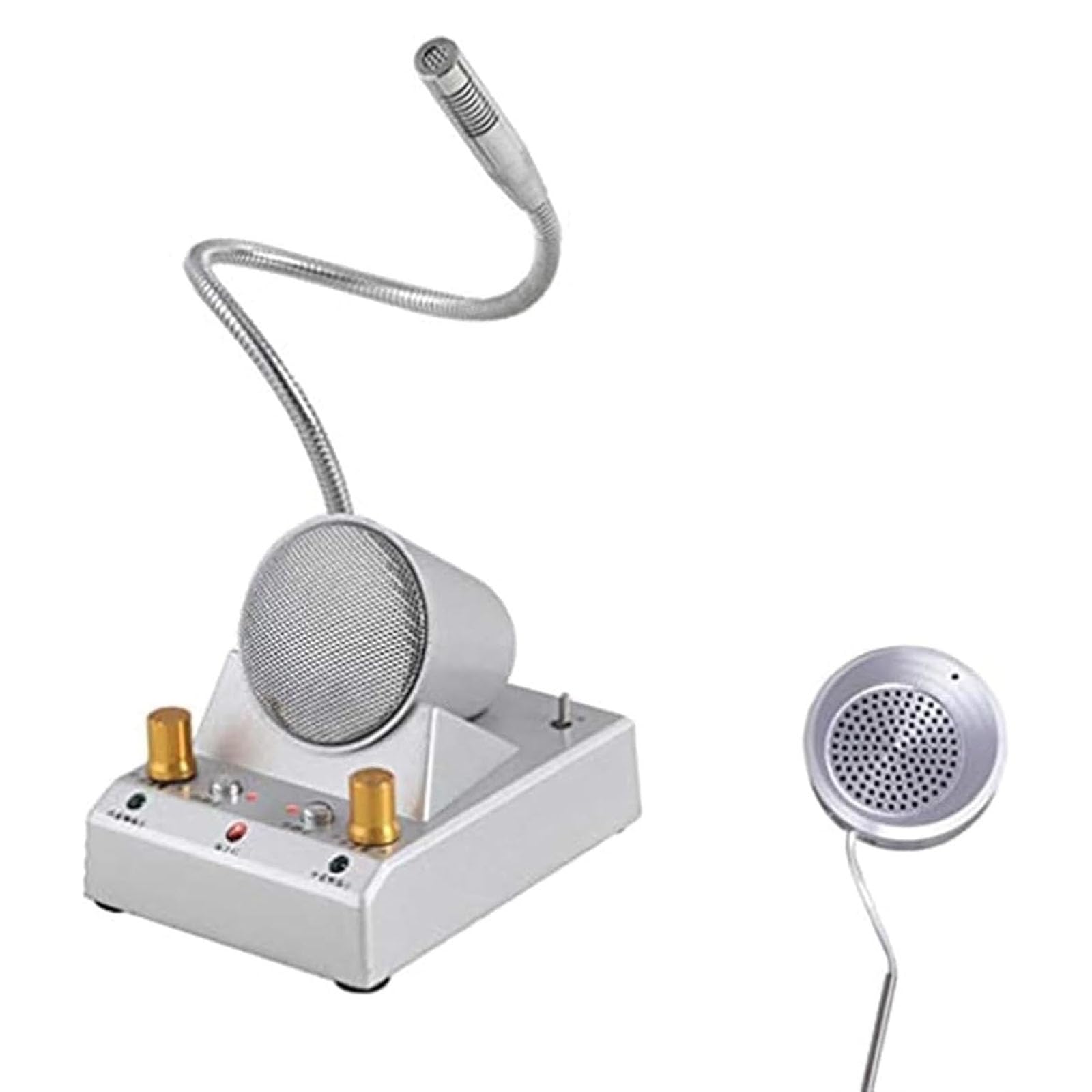 IMOYBBR Window Speaker Intercom Counter Intercom, Dual Way Talk Through Glass Communication System With Noise Reduction Clear Audio For Bank Office Hospital And Service Counter Use