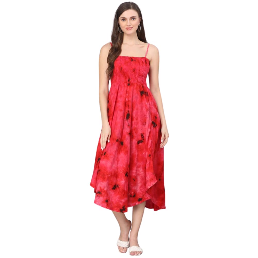 Women's Viscose Rayon Regular Fit Solid A Line Tie Die Bobbin Maxi Gown with Elegant Design | Super Soft Comfortable Tendy Outfit with Latest Fashion Pattern-picture-45