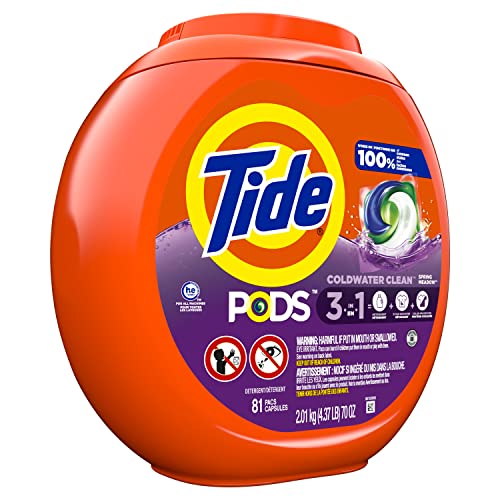 image for Tide PODS Laundry Detergent Soap Pods, Spring Meadow, 81 count, 81 Cou