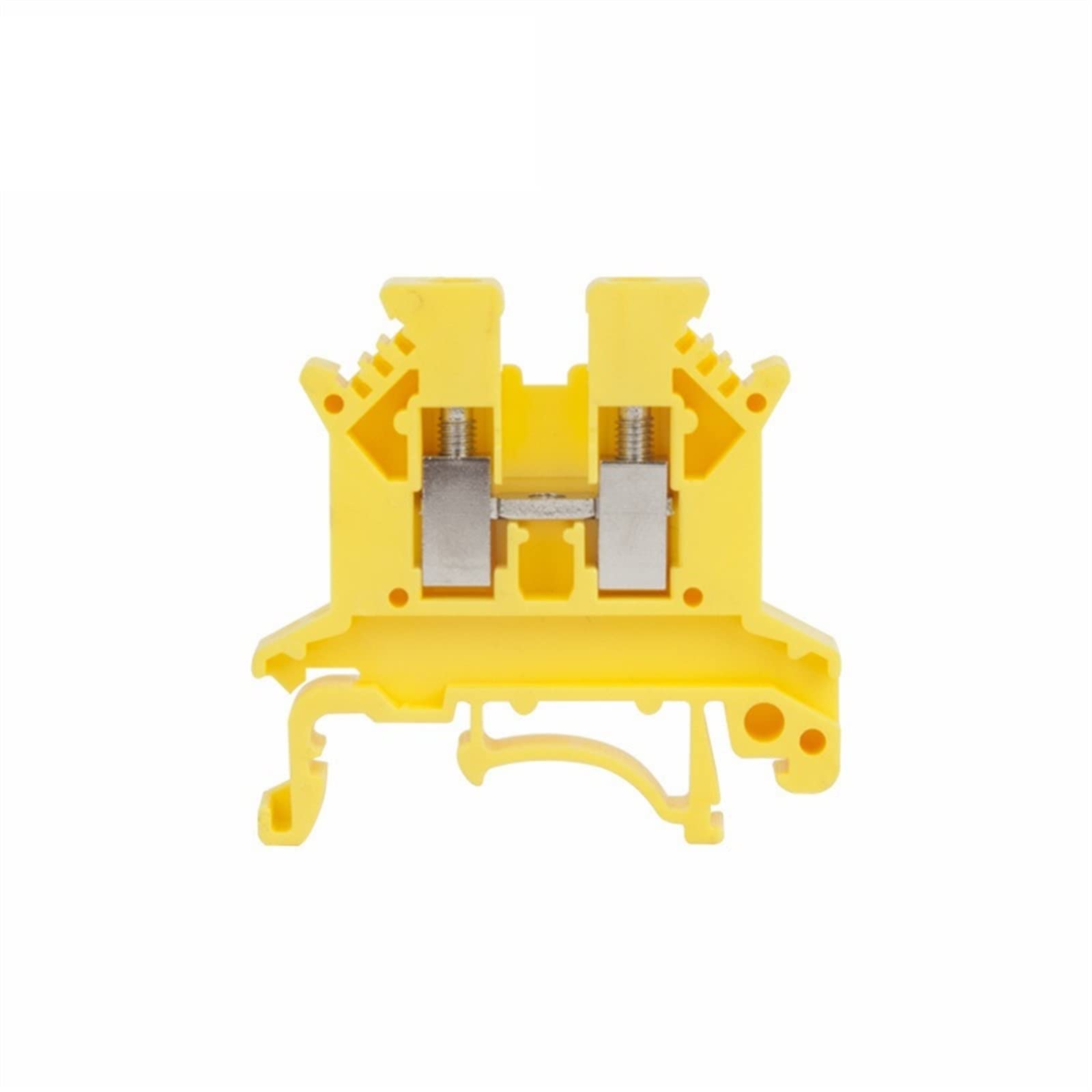 10 Uds. Conector de Cable UK 2,5 2.5B conexión de tornillo Electr Termin 2,5mm² conector eléctrico de Cable bloque de terminales de carril Din UK2.5B (Color : Yellow)