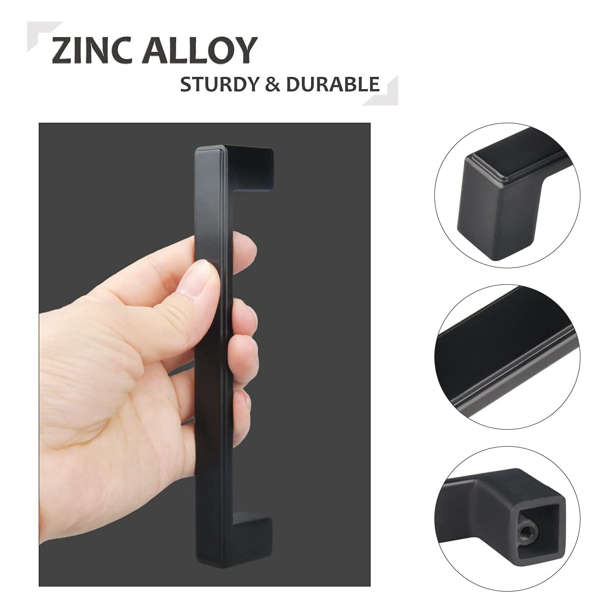 Set 18 Maniglie Nere Per Mobili - Distanza Fori 135 Mm, Con Viti Da 18 E 22 Mm - Per Cucina, Armadi E Cassetti - Foto 9