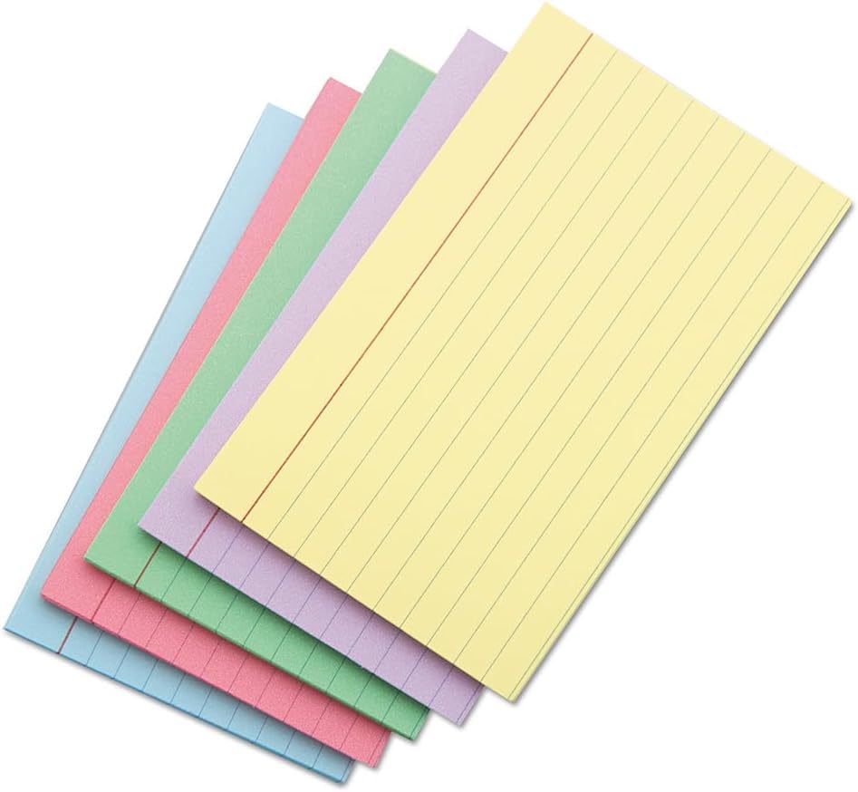 ZINNIAUK 300 x Coloured Records Cards 5 x 3 Inch | Includes Ruled Revesion Cards | Useful in Study, Notes, Revision, Flashcards, Office & School Exams | Durable and Easy to Write