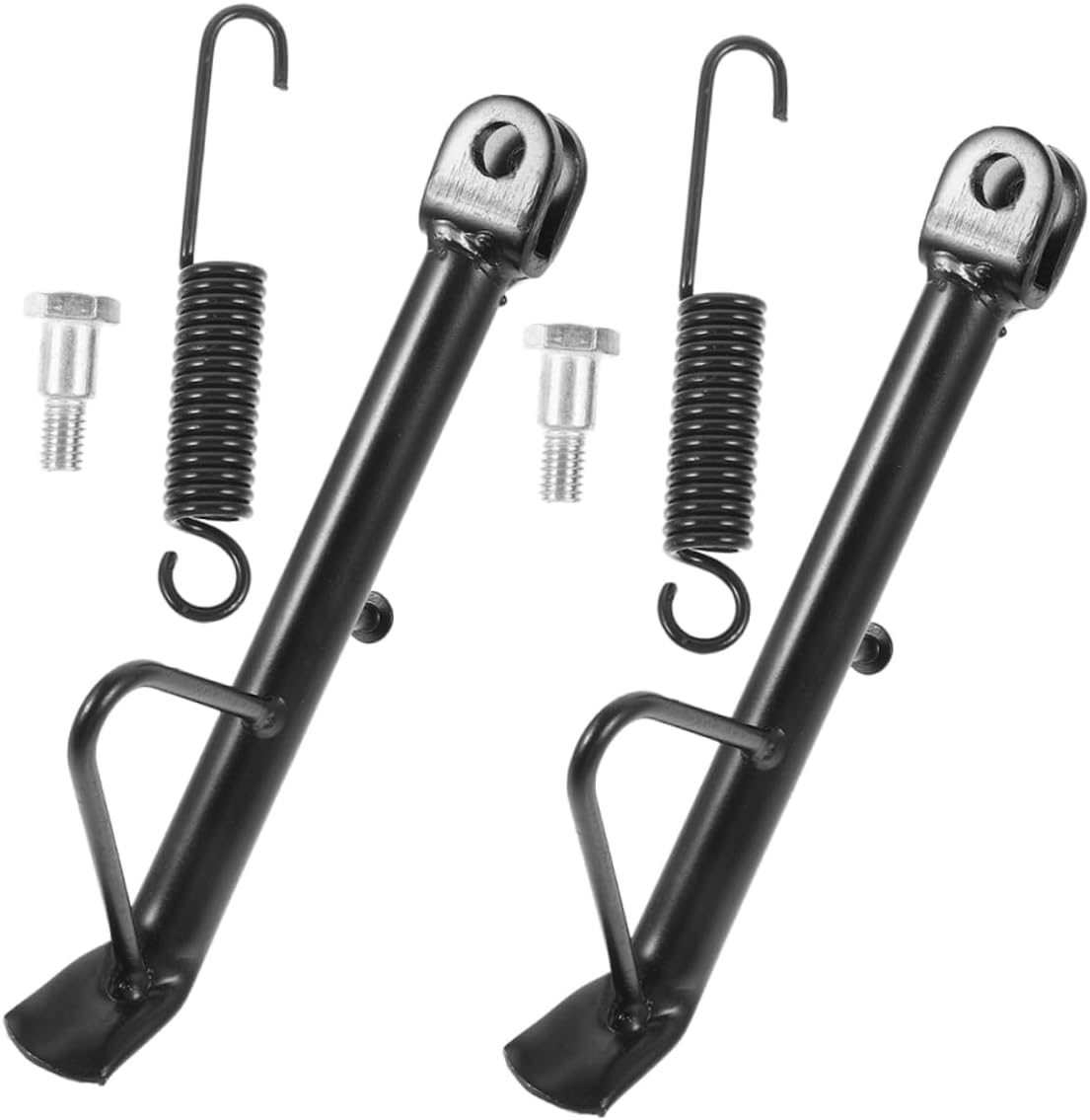 2 Sets Motorcycle Kickstand for Motorcycle and Dirt Bike, Iron Black