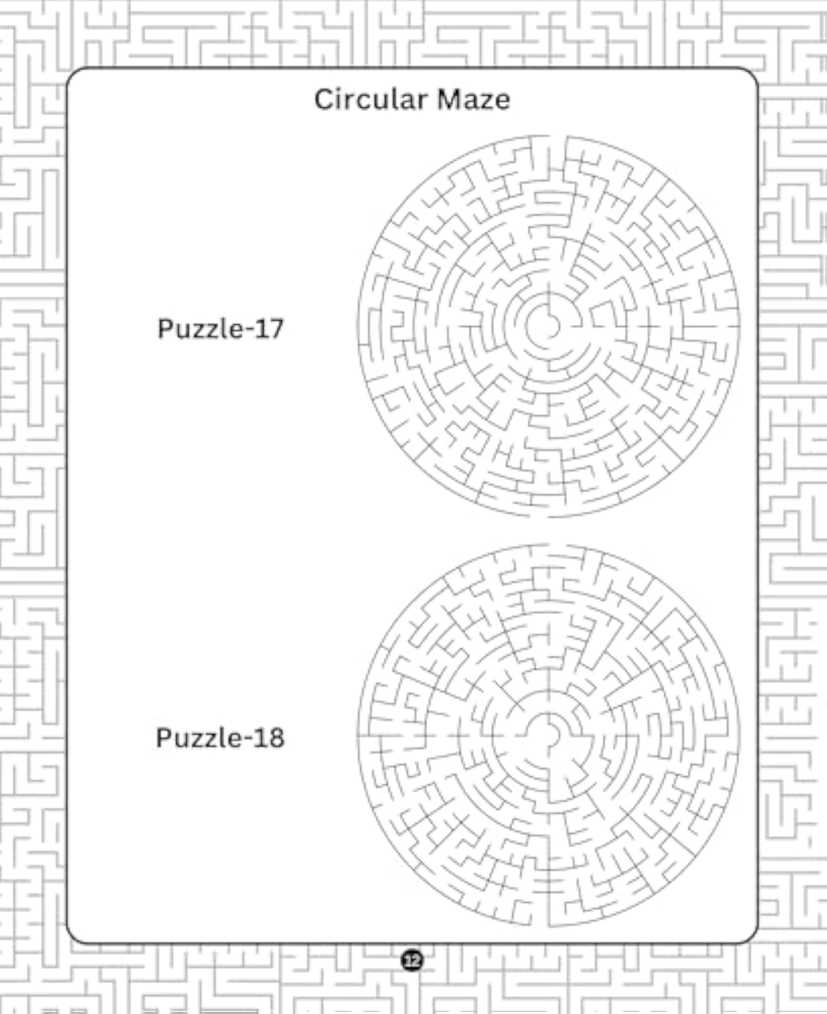 Circular Mind Mazes - Brain Relaxing Puzzles for Adults