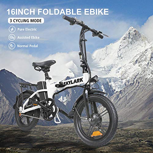 Adsafe Folding Electric Bike 16" 350W Electric Bike Electric Bicycle City Ebike With Removable 36V10.8Ah Battery #TOP1