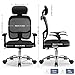 Airchros Bürostuhl, Schreibtischstuhl ergonomisch, höhenverstellbare Rückenlehne, Drehstuhl mit Verstellbarer Kopfstütze, Bürostuhl Wippfunktion bis 135°, Atmungsaktiv, Chefsessel 130 kg Belastbar