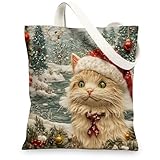 Contenuto della confezione: 1 borsa tote in tela in diversi disegni è inclusa nella confezione, ideale per soddisfare le tue esigenze di artigianato e decorazione regalo per feste.