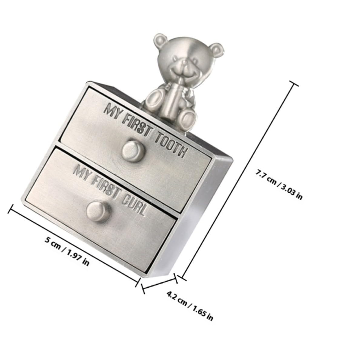 Boîte à Dents de Lait pour Bébé 2pcs, Porte-Dents de Lait en Métal, Contenant à Dents Multipurpose pour Garçon et Fille, Souvenir et Cadeau