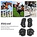 Zerodis Horse Boots, Lightweight Horse Tendon Boots Breathable Wearproof Fetlock Boots with Adjustable Buckle Brace Guard Boots for Horse Boots Pairs of 2 (M 0.7in)