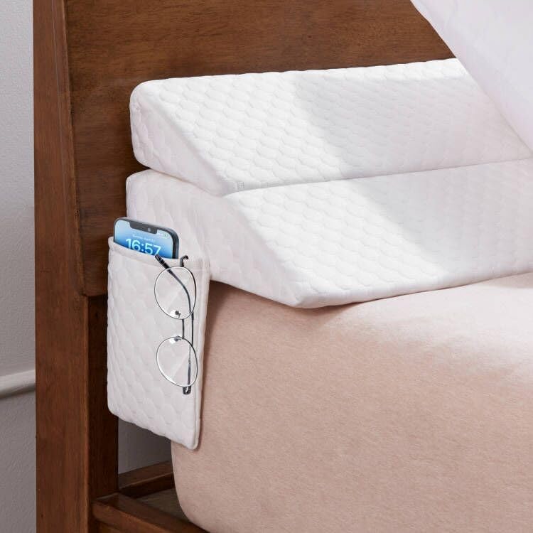EUHAMS Queen Size Bed Wedge Pillow - Bed Gap Filler Mattress Wedge Headboard Pillow Close The Gap 0-7" Between Your Headboard and Mattress or Wall for Sleeping Backrest Pillow (60"x10"x6" White) White Queen(10 in x6 in x60 in-Big)