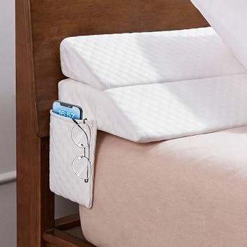 EUHAMS Queen Size Bed Wedge Pillow - Bed Gap Filler Mattress Wedge Headboard Pillow Close The Gap 0-7" Between Your Headboard and Mattress or Wall for Sleeping Backrest Pillow 60"x10"x6" White