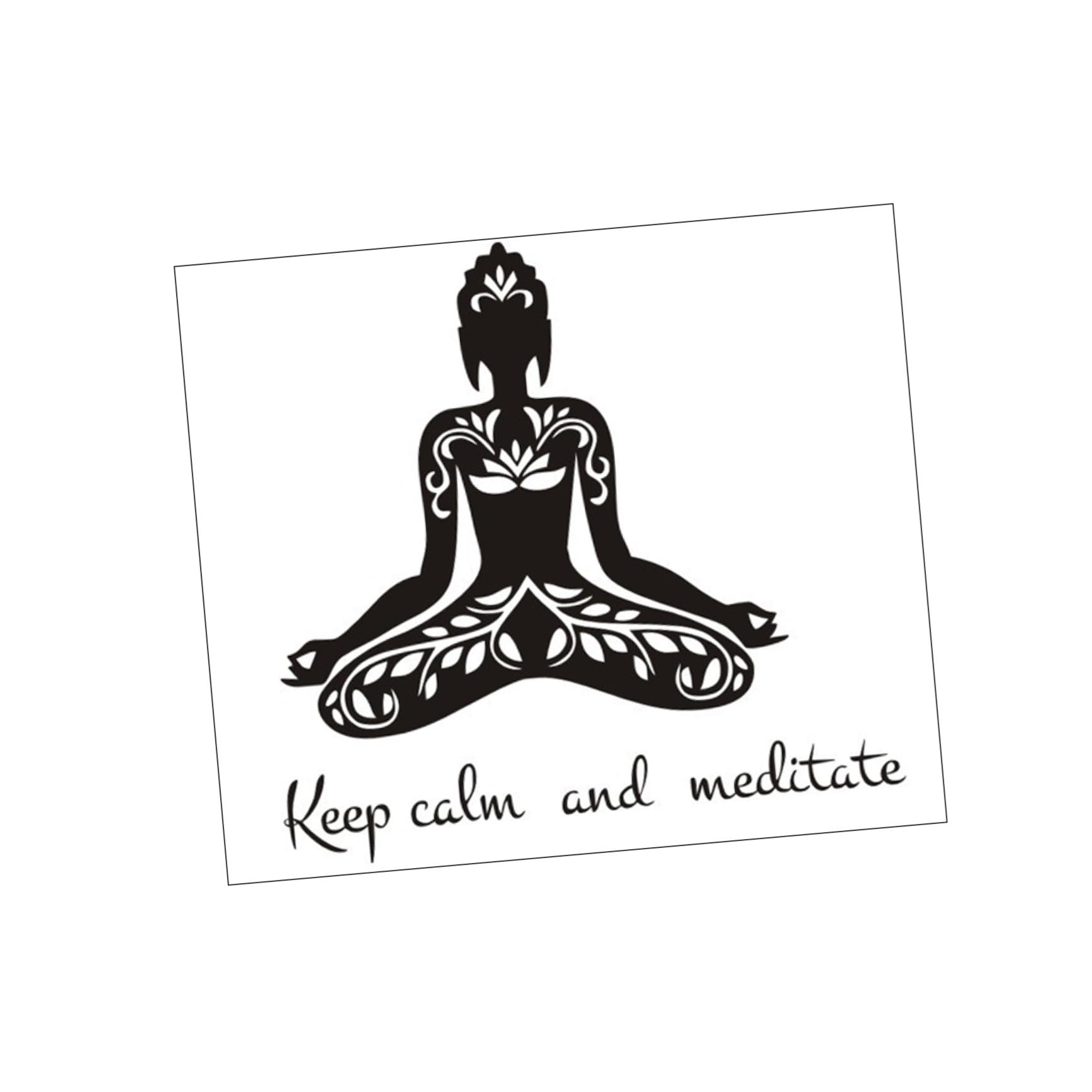 Stickers muraux de motif de yoga pour habiller un espace zen de méditation lot de 4 planches