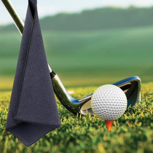 Funny Golf Towel For Men Woman Golfer Gifts For Men Embroidered Golf Towels For Golf Bags With Clip，Golf Accessories For Men，Birthday Gifts - Swing Swear Look For Ball Repeat #TOP3