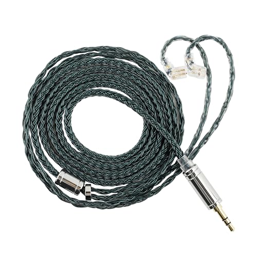 Linsoul Tripowin Zonie IEM Cable, 16 Core Silver Plated Earphone Upgraded Cords, 1.25m SPC in Ear Monitor Cable for ZS10 PRO 2 AS10 PRO ZSN PRO X Wan’er SIMGOT EM6L(Recessed 2pin, 3.5mm)(Moss) by Linsoul - Used condition - US$17.30