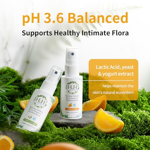 Image of HH Intimate Brightening Serum Citrus Scent & Feminine Hygiene Spray Fresh Flora Scent, Natural Plant-Based, pH3.6, Moisturizing, Odor Control, Itch Relief, Tightening for Sensitive Skin