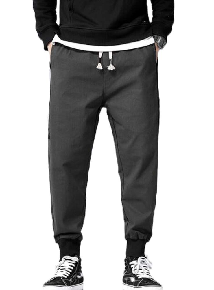 Męskie spodnie letnie spodnie treningowe bojówki spodnie dresowe podstawowe zwężane dopasowanie spodnie rekreacyjne trend streetwear, Szary, XXL