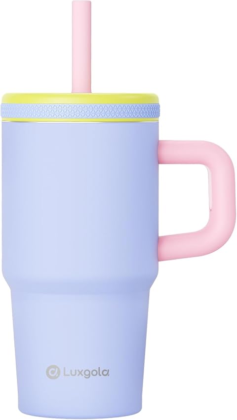 Luxgola Kids Stainless Steel Tumbler with Straw Lid (20 oz)