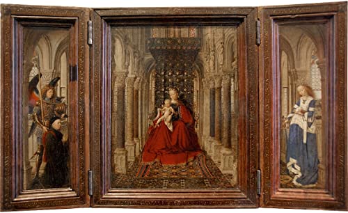 Toile Jan Van Eyck Vierge à l'Enfant 60x90cm pour décoration salon