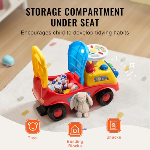 VEVOR Ride On Push Car for Toddlers, Ages 19+ Months, Ride Racer, Sit to Stand Toddler Ride On Toy, Kids Ride On Car with Music Steering, Horn & Under Seat Storage, Ride On Toy for Boys Girls, by VEVOR - Image 5