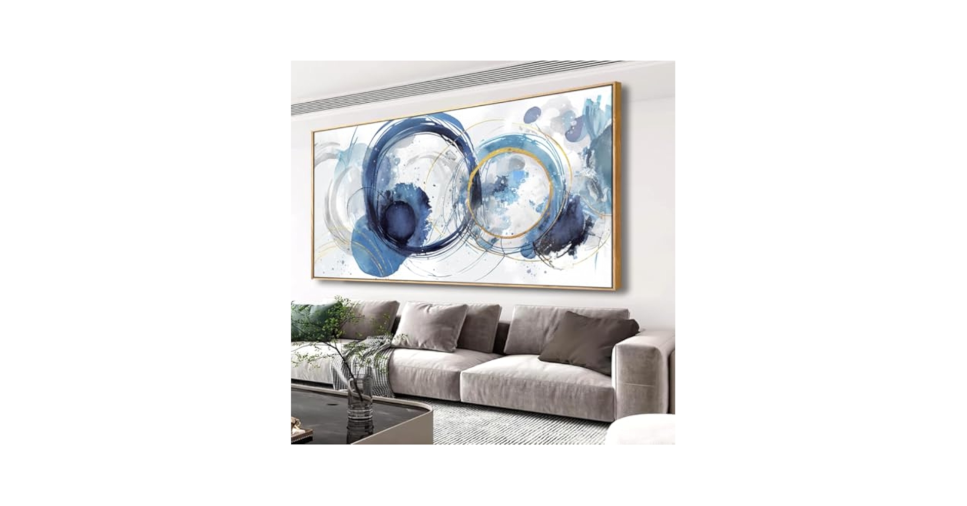 陶板 抽象ART vintage item Amazon.com: Wall Art Canvas Abstract Art Paintings Blue