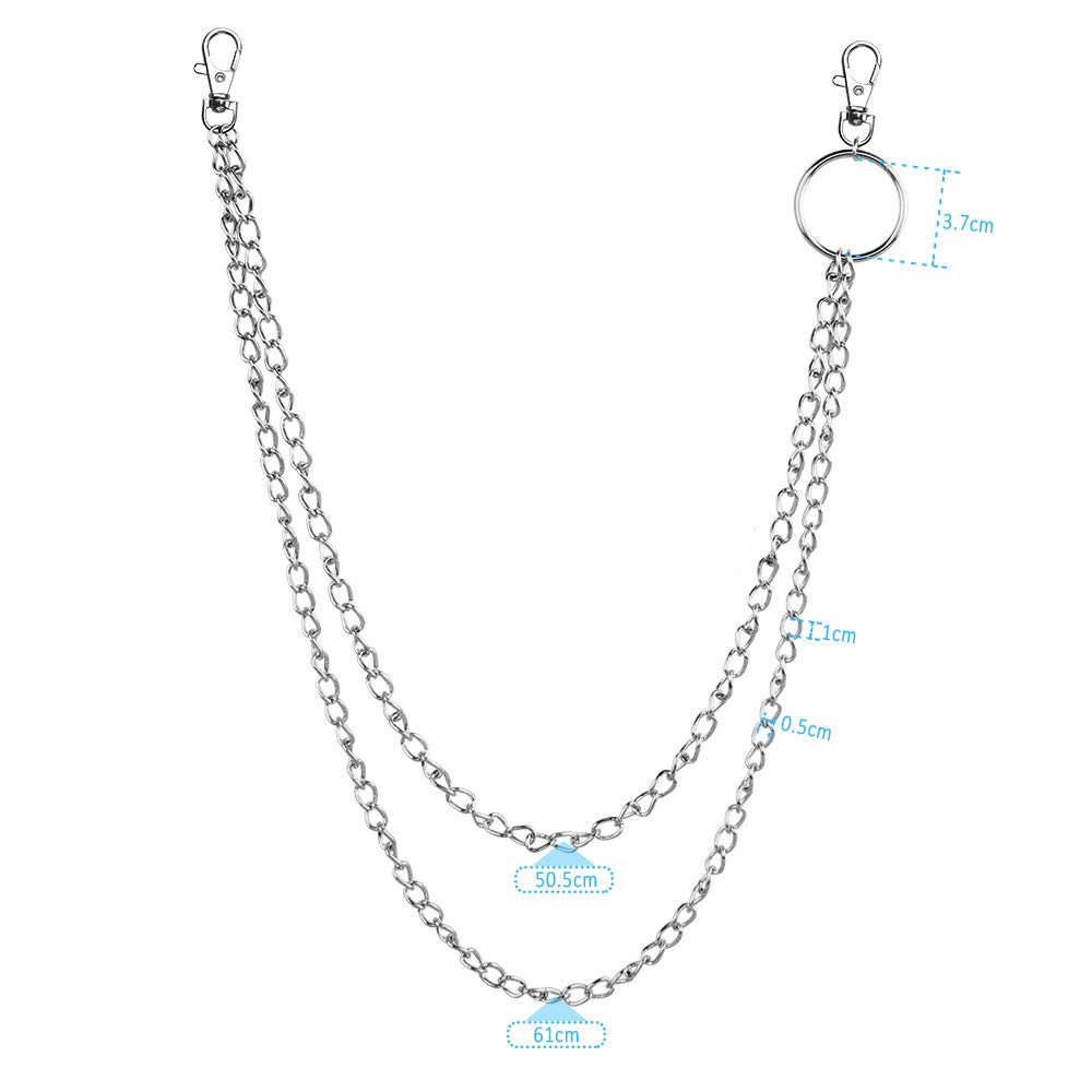 Ryaupy 2 Pièces Chaîne De Pantalon, Chaînes De Jeans, Métal