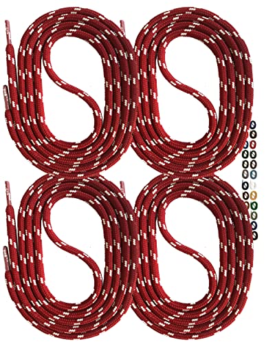 SNORS 2 pares de cordones redondos 21 colores 75-200cm Ø5mm, cordones de seguridad para zapatos de trabajo y de senderismo - resistentes al desgarro, lavables, robustos, cordones para zapatos, 75cm