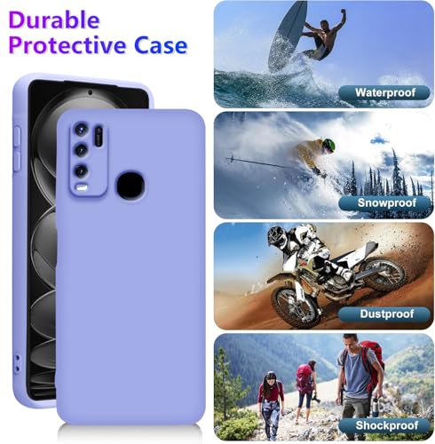 Image of TRUEUPGRADE Liquid Silicone Designed Back Case Cover for Vivo Y50 | Microfiber Inside, Full Protection | Bumper Back Cover Case for Vivo Y50 Purple
