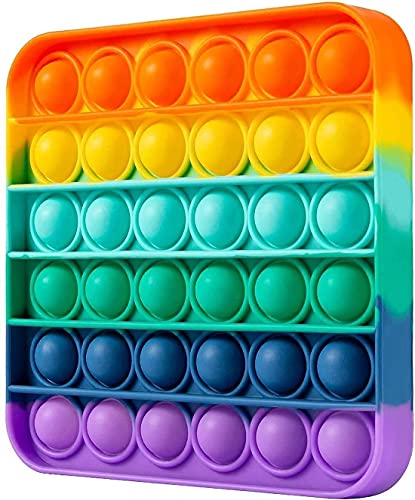 Image of LITTLEMORE Pop it Set (Pack of 3) Jumbo Unicorn Pop it Fidget Toy, Kids Toys, Pop Bubble Fidget Toys Big Size �136 Bubbles - (Multicolor) (As per Availability) (Square)