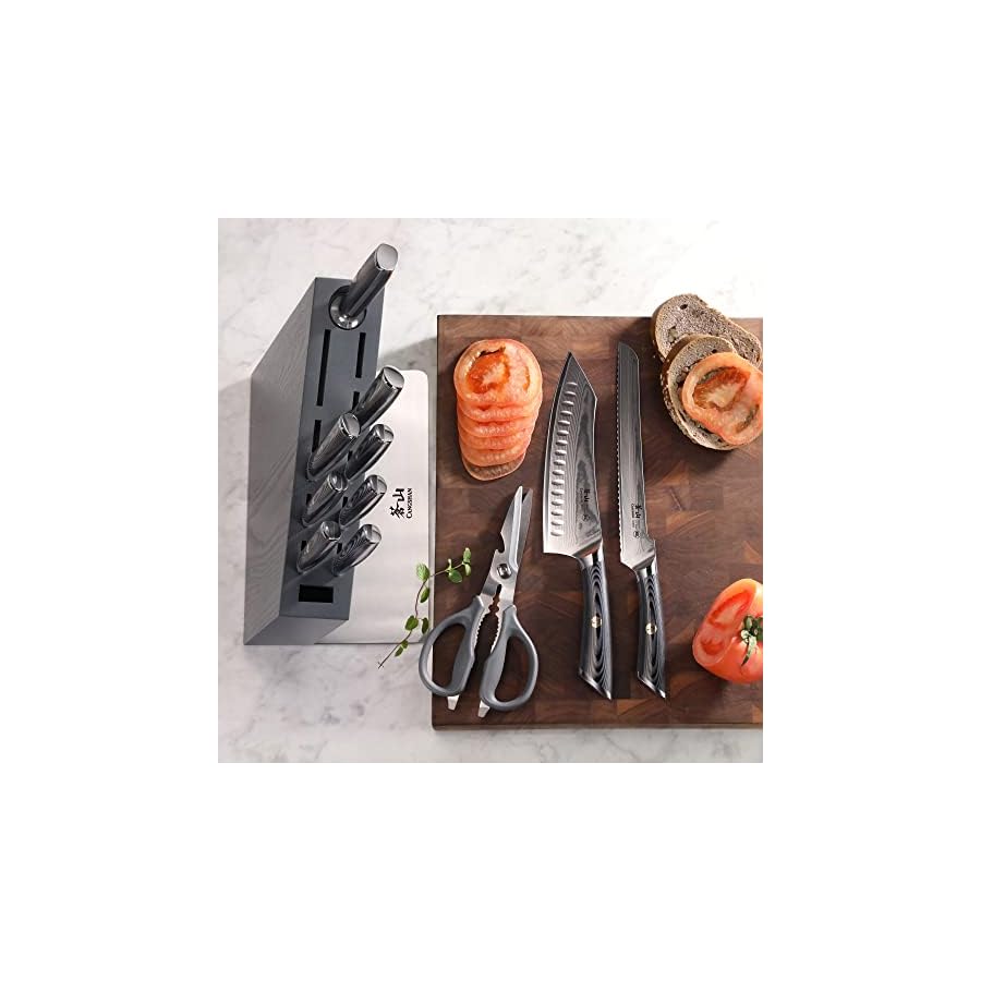 Cangshan-NAKA-Series-X-7-Steel-Forged-HUA-Knife-Block-Set-12-Piece Cangshan NAKA Series X-7 Steel Forged HUA Knife Block Set (12-Piece)