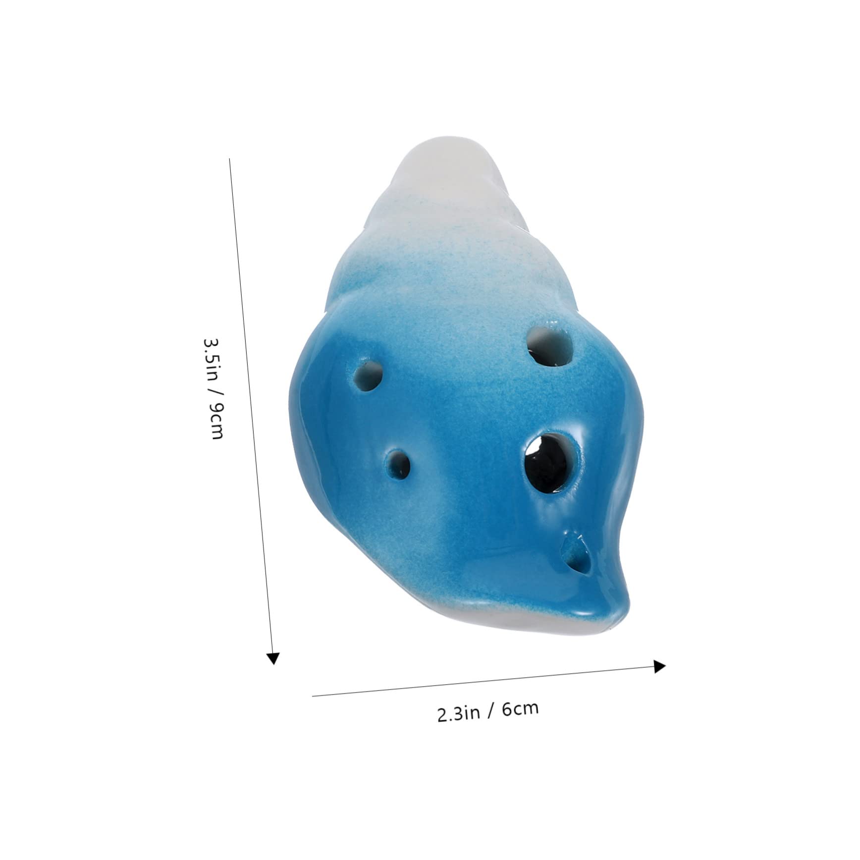 GOOHOCHY Creative Conch Ocarina 6-hole Ceramic Instrument Perfect for Boys and Girls Beginners Random Style