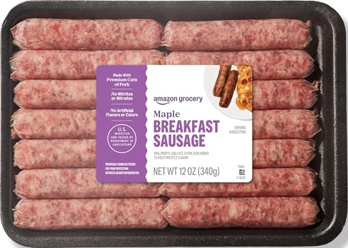 Amazon Grocery, Maple Breakfast Sausage Links, 12 Oz, Frozen