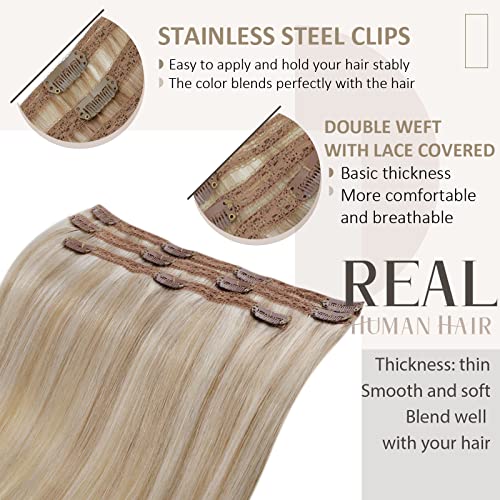 Runature Blonde Hair Extensions Clip In Real Human Hair Clip In Extensions And Blonde U Part Wig Human Hair Ash Blonde Highlight Platinum Blonde U Shape Wig… #TOP5