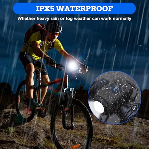 Luz de bicicleta con bocina integrada de 110 db y carga USB para montaña 7