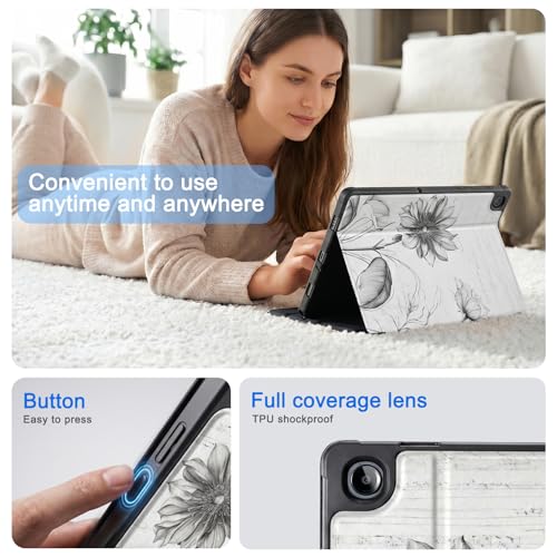 Image of CoBak Case for Samsung Galaxy Tab A11+ Plus 11 inch 2025, Multi-Viewing Angles, All New PU Leather Folio Stand Cover with Auto Sleep Wake Feature for Samsung Galaxy Tab A11+ Tablet 11-inch, Sunflower