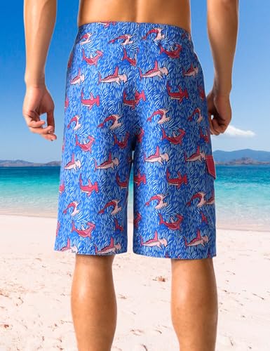 Men's Beach Board Shorts Casual Lightweight Swimming Trunks with Mesh Lining3