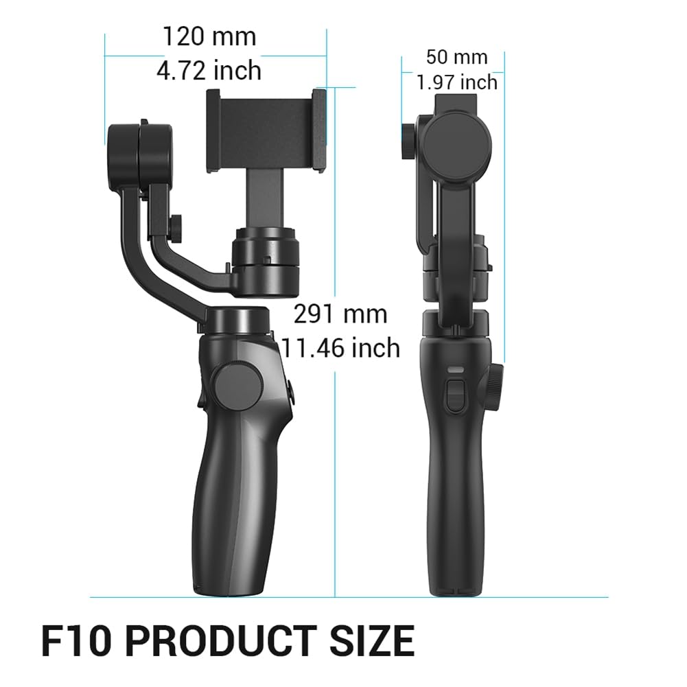 F10 Stabilizzatore Gimbal Portatile a 3 Assi APP Selfie Stick Tracking per Smartphone Vlog Anti Shake Registrazione Video Facile da Usare