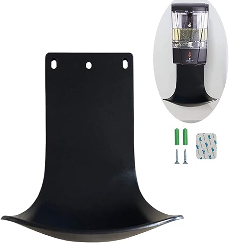 Miniatura 5 de Bandeja de goteo para dispensador de jabón montado en la pared, evita goteos y pulverizaciones, soporte dispensador, color negro