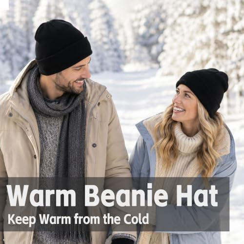 Image of NPJY Unisex Beanie for Men and Women Knit Hat Winter Beanies