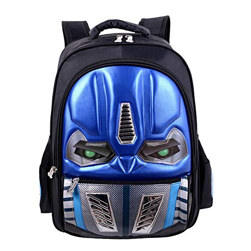 HFSK Mochila Infantil  Transformers Coche De Cáscara Dura Luces 3D Prueba Agua Escolar