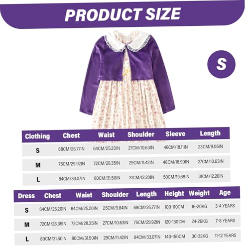 Costume vieille dame pour enfants ensemble 10 pièces 100 jours d'école S - 3