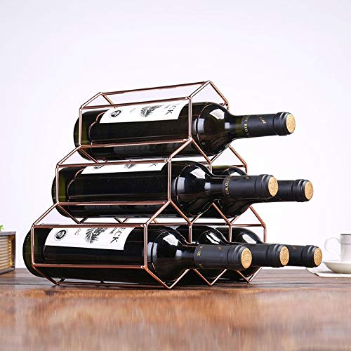 Soporte metálico para 6 botellas de vino miniatura 3