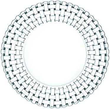 Nachtmann Bossa Nova Collection Dessert Plate, 6 Inch, Set of 2, Crystal Clear Glass, Bread & Butter Plates, Appetizer Dishes, Small, Dinnerware, Dishwasher Safe