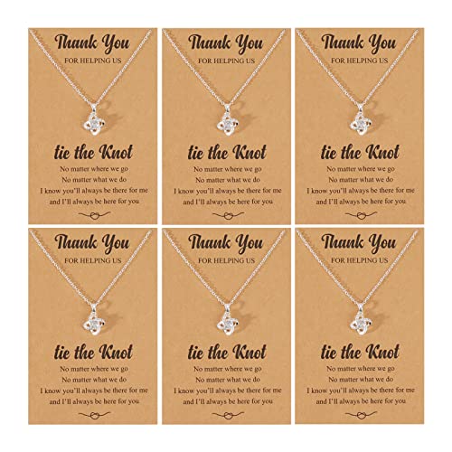 YANCHUN Bridesmaid Gifts for Bridal Party Gifts Bridesmaids Proposal Necklaces for 2/4/6/8 Favors Bridesmaid Dress Jewelry Set