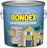 Bondex Dauerschutz Farbe Moosgrün 2,5 L für 22,5 m² | Hervorragende Farbstabilität | Wetter- und UV-Schutz - bis zu 12 Jahre | Seidenglänzend | Dauerschutzfarbe | Holzfarbe – Ansicht 1