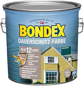 Bondex – Bondex Dauerschutz Farbe Moosgrün 2,5 L für 22,5 m² | Hervor